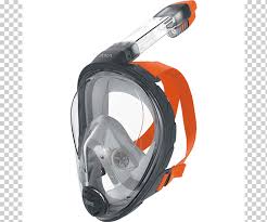 Diving Snorkeling Masks Full Face Diving Mask Scuba Diving Mask Orange Light Breathing Png Klipartz