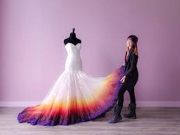 An Artist Airbrushes Wedding Dresses And You Can Buy One Of Her Colourful Creations For Your Special Day