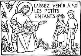 prieres pour les petits laissez enfants et ne empechez pas de venir a moi car le royaume des c priere coloriage catechisme roi lion