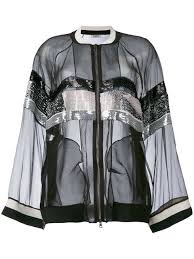 Black And White Striped Bomber Jacket Aviu Sheer Sequin Stripe Bomber Jacket Bomber Jacket