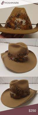 Vintage Stetson Cowboy Hat W Feathers Cowboy Hats Stetson Cowboy Hats Cowboy