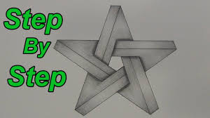 Find high quality step by step drawing, all drawing images can be downloaded for free for personal use only. How To Draw An Impossible Star Step By Step 3d Star Impossible Shapes Youtube