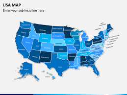 The capital city of the country is washington d.c. Powerpoint Usa Map United States Map Ppt Sketchbubble