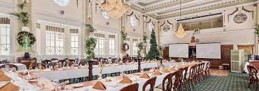 A dining event bedecked in ruby and gold. Cellos Grand Dining Room Castlereagh Boutique Hotel