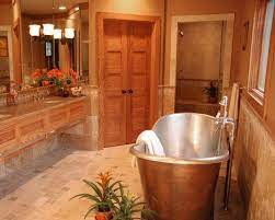 You don't always have to paint the honey oak to update the look of your cabinets. A Way To Have Natural Wood Trim Without Looking Old Oak Trim Traditional Bathroom Designs Honey Oak Trim