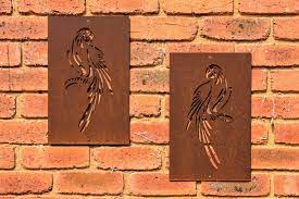 Matching Cockatoos In Corten Steel Art Moose Art Metal Art