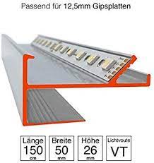 iluminize led trockenbau profil zum herstellen einer lichtvoute fur 12 5 mm gipsplatten 150 cm lang vt li deckenarchitektur versteckte beleuchtung trockenbau