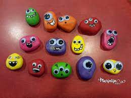 Stones Googly Eyes And Paint Makes Perfect Little Monsters Painted Rocks Kids Pet Rocks Craft Rock Painting Designs