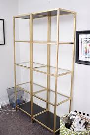 Diy Tutorial Ikea Vittsjo Shelving Unit Hack Using Gold Spray Paint And The Best Marble Contact Paper The End R Gold Office Decor Ikea Vittsjo Ikea Hack Gold
