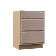 Hampton Bay Hampton Assembled 24x34 5x24 In Base Kitchen Cabinet With 3 Drawers In Unfinished Be Unfinished Kitchen Cabinets Unfinished Cabinets Base Cabinets
