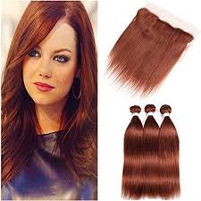 Auburn hair loses its richness faster, especially if you are often in the sun without a headdress. Brazilian Dark Auburn Human Hair Body Wave 3 Bundles With Frontal 33 Ninthavenue Europe