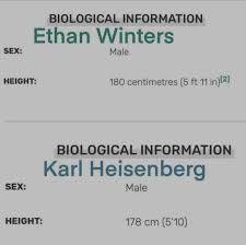 Spicyclicks on X: For those drawing Ethan Winters and Karl Heisenberg and  are messing up the heights. #ResidentEvilVillage #EthanWinters  #KarlHeisenberg t.coDas4eXnycq  X