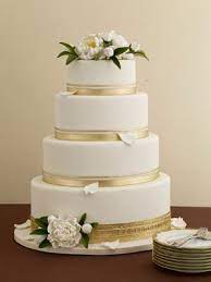 8 Ways To Pull Off A Classic Wedding With Images White And Gold Wedding Cake White Wedding Cakes Gold Wedding Cake