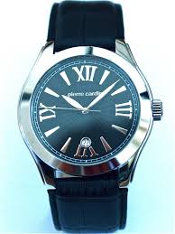 Pierre Cardin Watch With Blak Dial Black Leather Strap And Date From 90 For 49 See More At Www Megawatchoutlet Com
