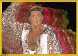 It's as awesomely cheesy as you imagine it would be and the video also features some fun cameos from gunn and other actors from the film. David Hasselhoff Stars In Guardians Inferno Music Video Daily Mail Online