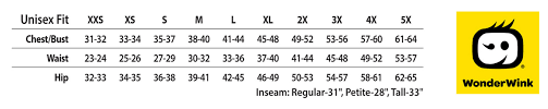 Wonderwink Size Chart