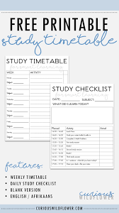 Free Printable Study Timetable For Primary School Kids Study Timetable Template Study Planner Printable Study Plan Template