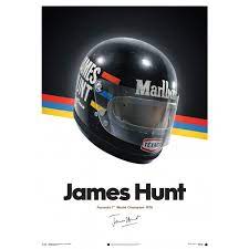 Dit model is in schaal 1:8 en gemaakt door true scale miniatures. James Hunt Helm 1976 Poster