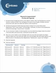 Unterschrift des / der protokollierenden. Sitzungsprotokolle Office Com