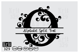 Download O Monogram Vine Alphabet Split Font Graphic By Krit Studio329 Creative Fabrica PSD Mockup Templates