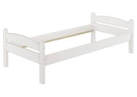 Der lattenrost lässt sich einfach nach oben aufklappen und gibt. Stabiles Bett Kiefer Massiv Weiss 90x200 Einzelbett Jugendbett Futonbett Rollrost 60 32 09 W Steinhaus Massivholzmoebel Shop