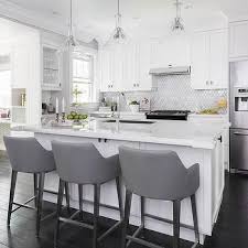 gray leather bar stools