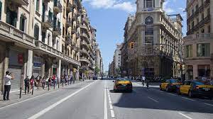 City bird view after sunset. Barcelona Bans Old Cars From The City S Streets