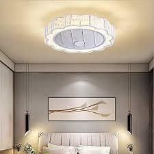 This flush mount ceiling fan with light is stylish thereby adding aesthetics to your home. Qzfh Invisible Ceiling Fan With Light Remote Control Led Dimmable Lighting Modes 3 Wind Speeds Semi