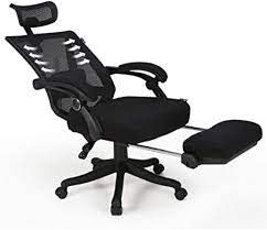 Pedestal and racing chairs are ideal for a desktop setup. Amazon Com Hbada Reclining Office Desk Chair Adjustable High Back Ergonomic Mesh Computer Recliner Home Office Chairs With Footrest And Lumbar Support Black Furniture Decor