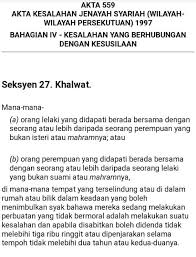 Kesahan kesalahan jenayah syariah juga pernah dicabar di mahkamah persekutuan, namun semuanya lulus ujian kesahan itu. Tangkapan Khalwat Jenayah Syariah Tanya Peguam Anda