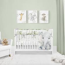 Indigo Safari Gray Elephant Crib Bedding Set Baby Nursery Decor Wayfair