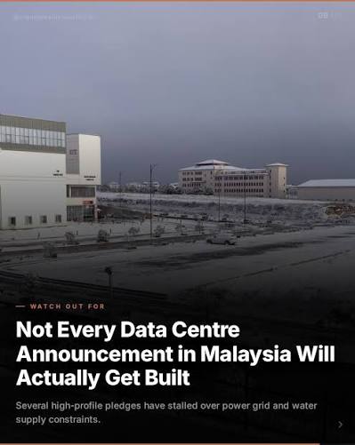Malaysia has emerged as Southeast Asia's leading destination for new data  centre capacity, with its development pipeline approaching 13 gigawatts as  global technology companies seek lower construction costs, faster execution  and greater