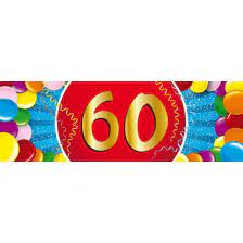60 Jaar Leeftijd Sticker 19 X 6 Cm Verjaardag Versiering Fun En Feest Megastore Alkmaar