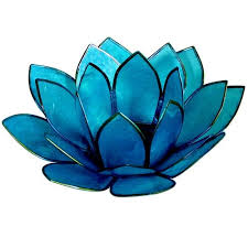 Part of our lotus capiz tealight candleholder collection. Blue Lotus Tea Light Holder