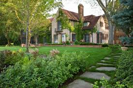 Slanting light gleaming through the trees. Lay Of The Landscape English Style Gardens