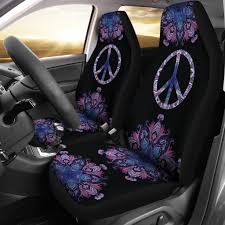 Flower Peace Car Accessories Hippie Car Accessories For Girls Seat Covers
