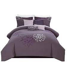 Get free shipping on qualified queen, purple comforters or buy online pick up in store today in the home decor department. Chic Home Design Cheila 8 Piece Purple King Comforter Set In The Bedding Sets Department At Lowes Com