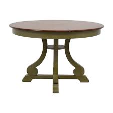 Farmhouse dining room table dining room table decor dining table design dining room walls west elm dining table living room dining area walnut dining table dining tables. 90 Off Pier 1 Pier 1 Imports Green And Wood Round Dining Table Tables