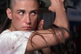 Demi Moore feels GI Jane was ahead of its time. She told The Talks, "It  asked some big questions, which is what made it interesting for me. I wrote  about this in