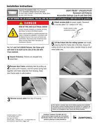In new home construction, the wiring and housing installation is completed before the ceiling drywall is placed. Installation Instructions Recessed Pdf