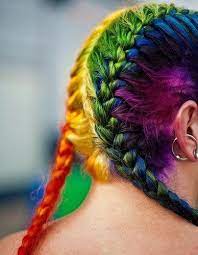 Rainbow Braids Hair Styles Rainbow Hair Color Rainbow Braids