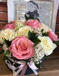 Maybe you would like to learn more about one of these? Pastel Romance Hat Box Forget Me Not Flowers