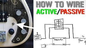 Diagram of fender blacktop jazz bass electronics. How To Wire An Active Passive Bypass Switch For A Bass Preamp Youtube