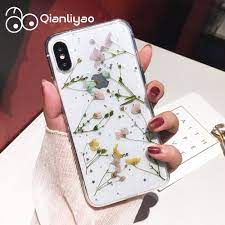 Sweet matte floral iphone case. Real Pressed Dried Flowers Phone Case For Iphone Xs Max Xr 6 6s 7 8 Plus X Silicon Tpu Clear Floral Cover Cases O For Iphone Xr Electronics Accessories Supplies