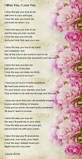 I Miss You I Love You I Miss You I Love You Poem By Laura Anne