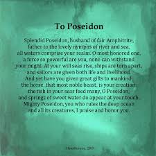 Prayer To Poseidon Greek God Of The Sea Greek Gods Greek Myths Poseidon
