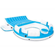 Intex Relaxation Island Blue White Walmart Com Inflatable Island Inflatable Floating Island Inflatable Rafts