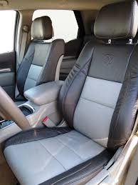 Custom Two Tone Automotive Leather Interior With Debossed Embossed Ram S Head Logo Dodge Durango Clean Leather Seats Custom Seat Covers Leather Interior