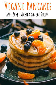 Genießen sie die süßspeise mit feinem pfannkuchen mit apfel. Vegane Pancakes Einfache Vegane Pfannkuchen Ohne Milch Ohne Ei