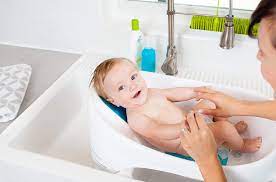 A bath is part of caring for you baby, to keep that soft baby skin fresh and clean. Blue White Bathtub With Adjustable Seat And Water Temperature Check Tomy Boon Soak Baby Bath Tub With 3 Stages Support Positions For Newborn Infants And Toddlers 0 18 Months Boys Girls Baby Products